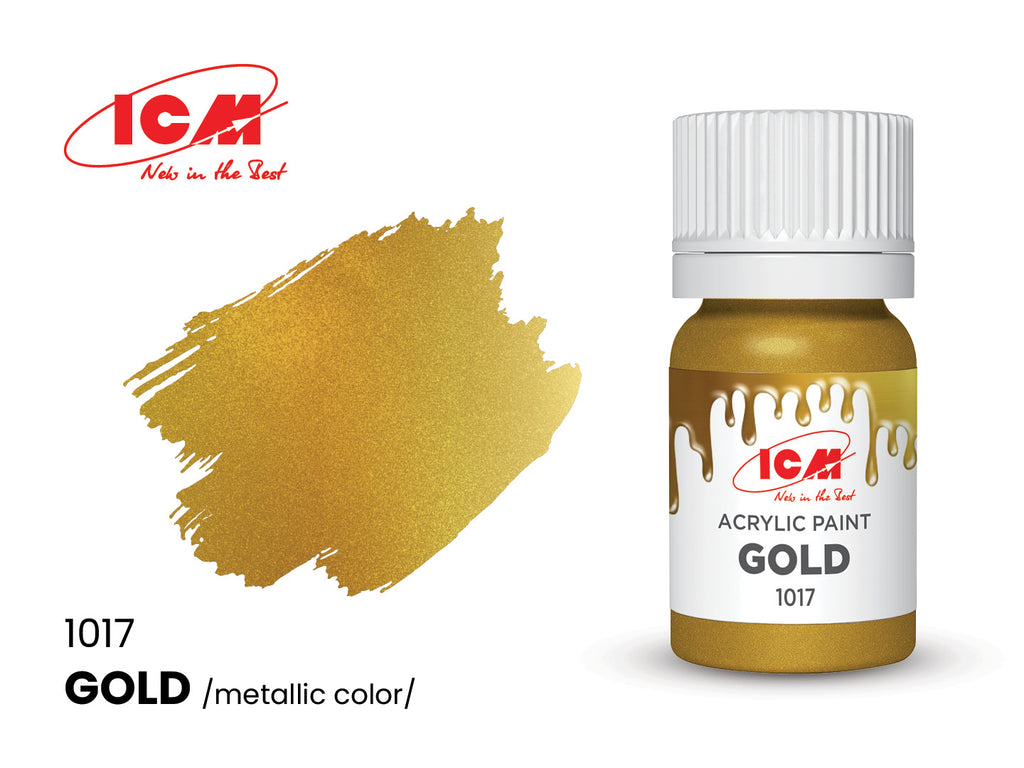 ICM Metallic Colours 1017 Gold 12ml