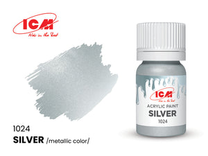 ICM Metallic Colours 1024 Silver 12ml