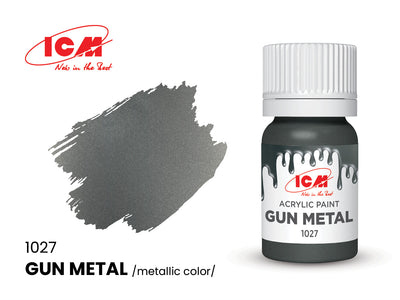 ICM Metallic Colours 1027 Gun Metal 12ml