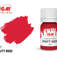 ICM Red Colours 1047 Matt Red 12ml