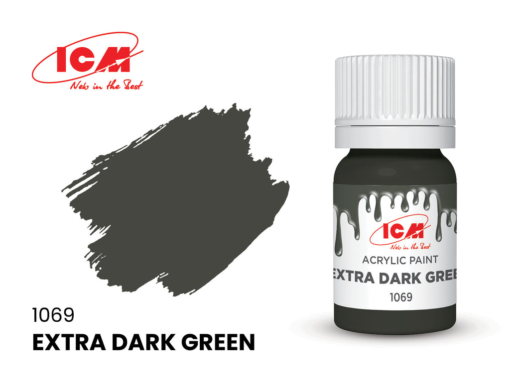 ICM Green Colours 1069 Extra Dark Green 12ml