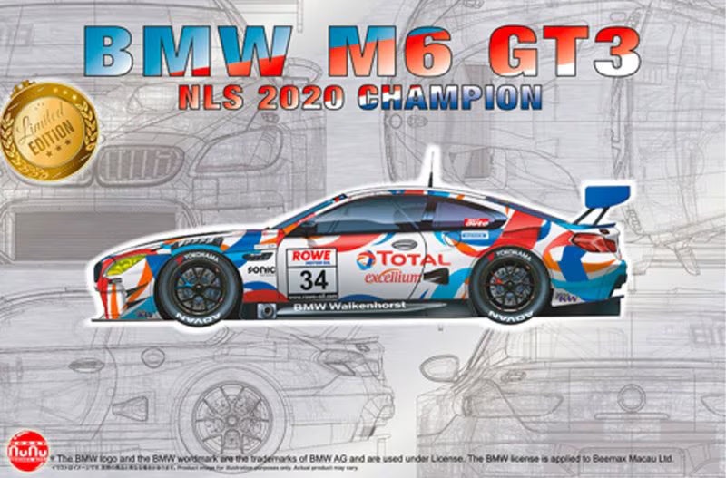 NUNU 1/24 BMW M6 Gt3 2020 Nls Winner NU24042