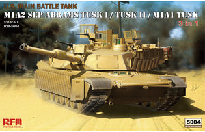 Ryefield Models 1/35 U.S. Main Battle Tank M1A2 SEP Abrams TUSK I / TUSK II / M1A1 TUSK 3 in 1 RM5004