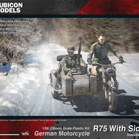 Rubicon Models 1/56 280051 - German Motorcycle R75 with Sidecar (ETO)