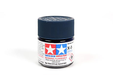 Tamiya 10ml Acrylic Paint X-3 Royal Blue