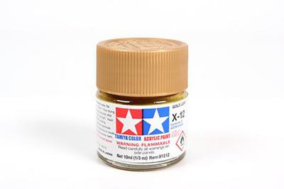 Tamiya 10ml Acrylic Paint X-12 Gold Leaf