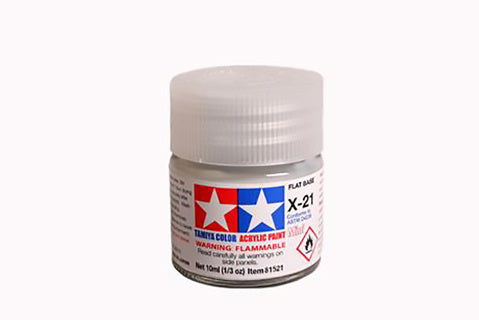 Tamiya 10ml Acrylic Paint X-21 Flat Base