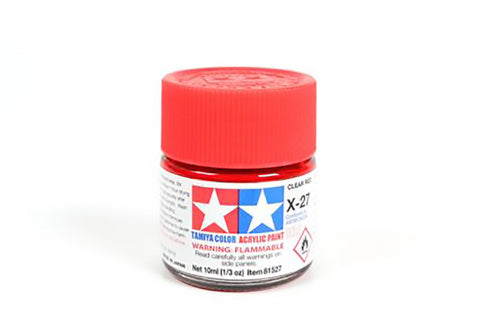 Tamiya 10ml Acrylic Paint X-27 Clear Red