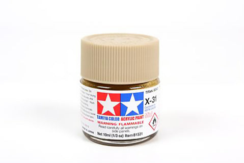 Tamiya 10ml Acrylic Paint X-31 Titan Gold