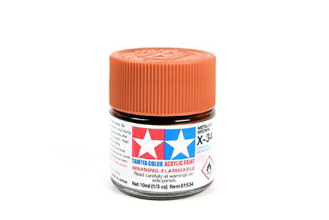 Tamiya 10ml Acrylic Paint X-34 Metal Brown