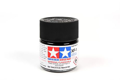 Tamiya 10ml Acrylic Paint XF-1 Flat Black