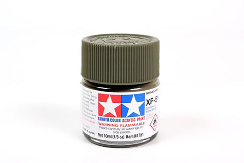 Tamiya 10ml Acrylic Paint XF-51 Khaki Drab