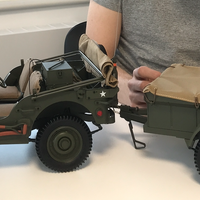 iXO Collections 1/8  WILLYS JEEP® with Trailer, 37mm Anti-tank Gun and M2 Machine gun - IXCJPWFK