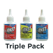 Deluxe Materials Roket CA Glue Triple Pack