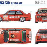 Beemax 1/24 BMW M3 fina & Jagermeister (2in1) : 1992 DTM 24H Nurburgring BX24019