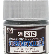 SM-212 Mr Colour Super Metallic II - Super Matt Aluminium - 10ml